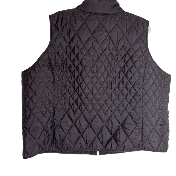 Talbots Petites Womens Black Puffer Vest Zip front Pockets Sz 3XL. - Picture 3 of 12